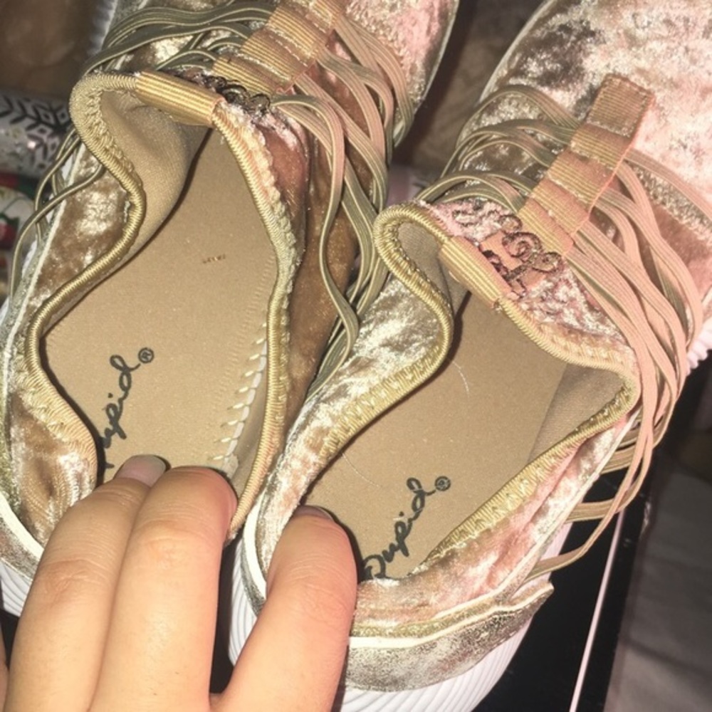 Monogram Velvet Fashionable Sneakers NWB - Picture 5 of 6